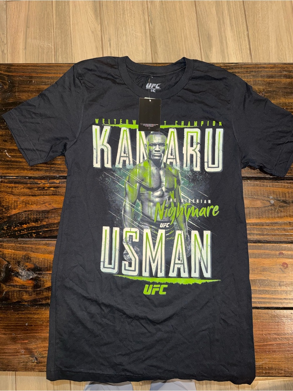 UFC Official Kamaru Usman UFC Fight Night Cotton graphic T-Shirt
